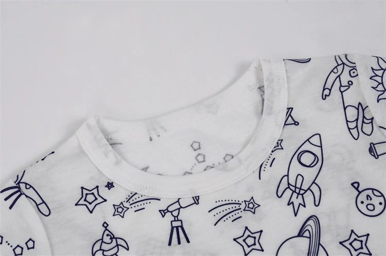 DIY Colour-In Christmas Pyjama Set – Kids Two-Piece (Without Painting Pens)