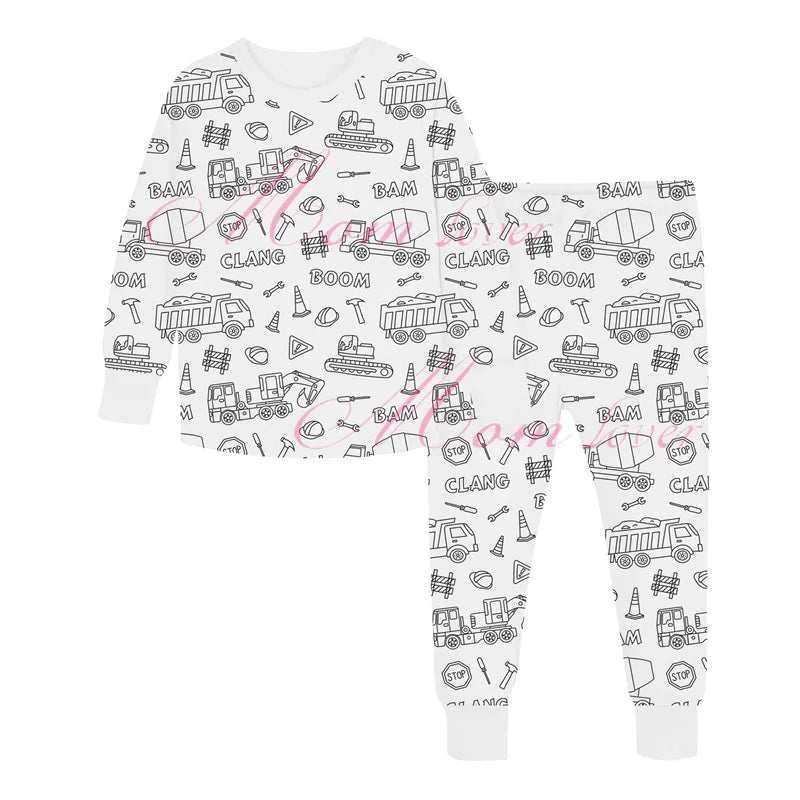 DIY Color-In Pajamas  Kid Crafts For Kids Boys Girls (Without Painting Pens)