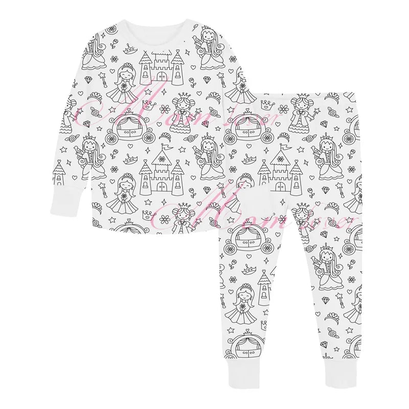 DIY Color-In Pajamas  Kid Crafts For Kids Boys Girls (Without Painting Pens)