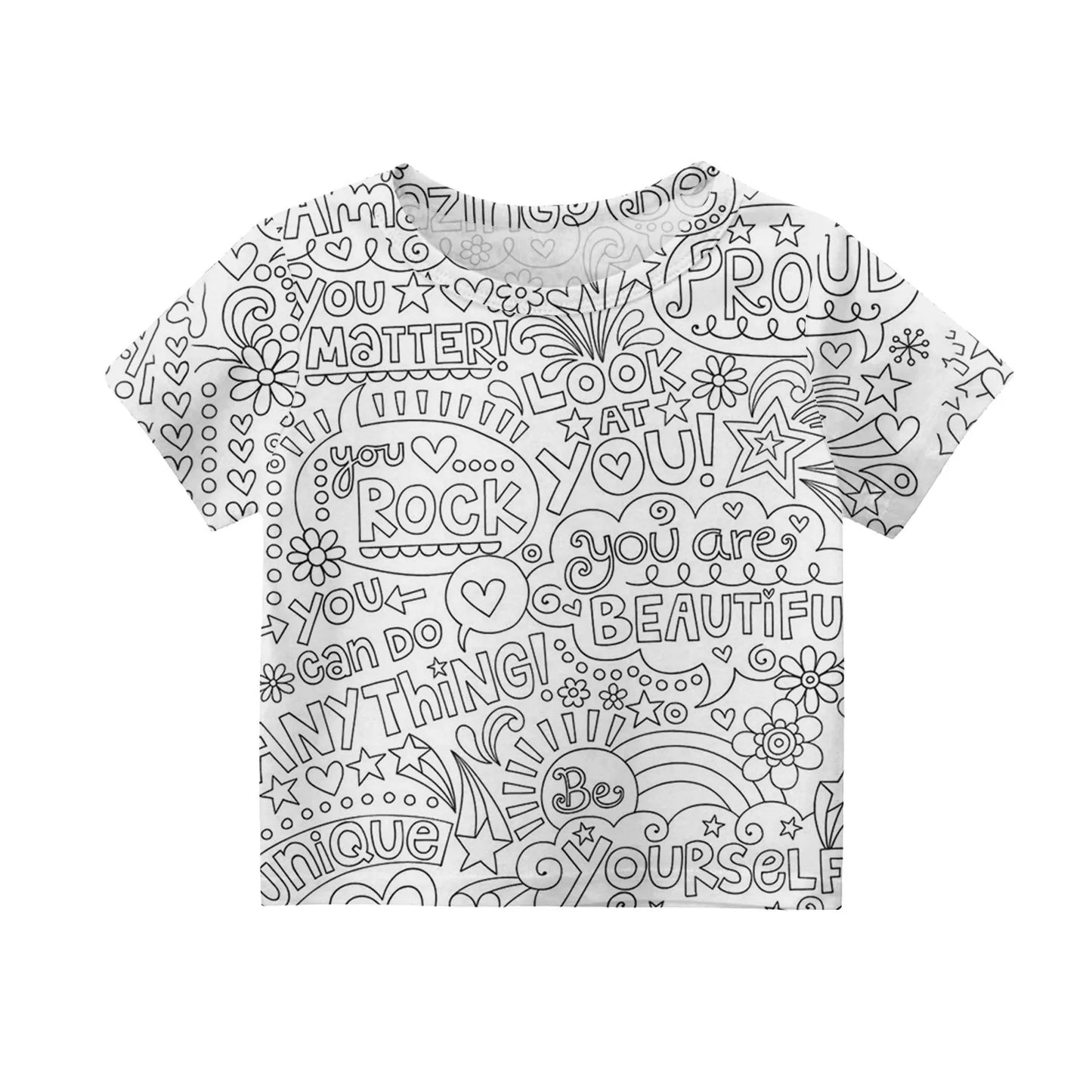 Colour-In Kids Pyjama Set – T-Shirt & Shorts (No Pens Included)