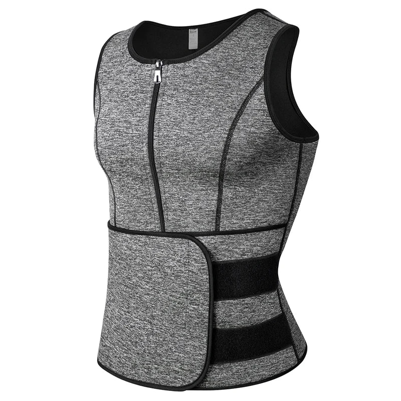 Men Body Shaper Waist Sauna Suit Sweat Vest Slimming Fat Burner Tank Tops