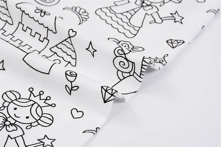 DIY Colour-In Kids Pyjama Party Set – Two-Piece Boys Gils (Without Painting Pens)