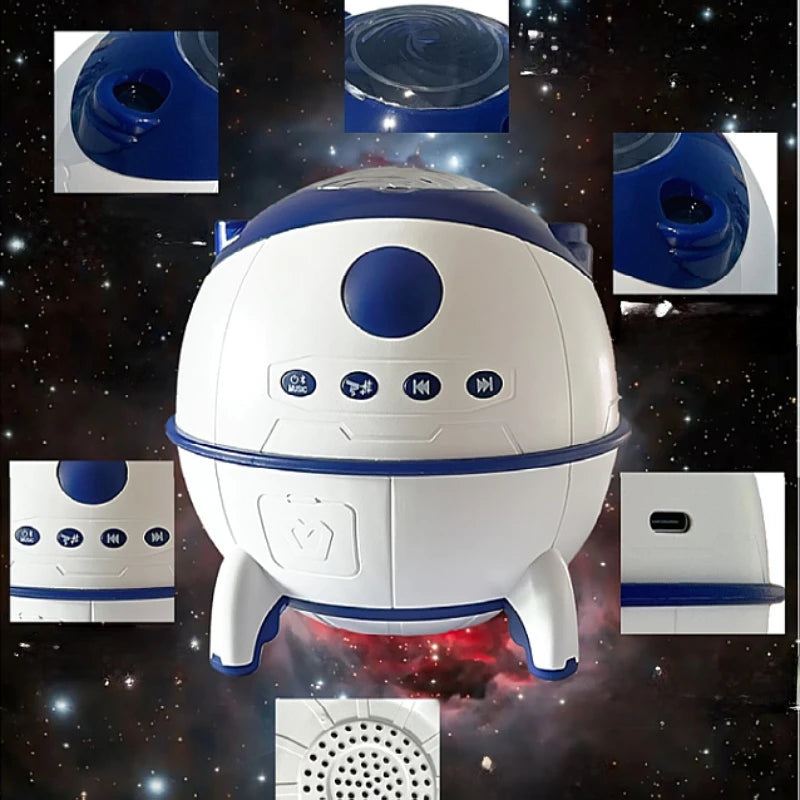 Galaxy vortex space capsule moon lamp Bluetooth music atmosphere