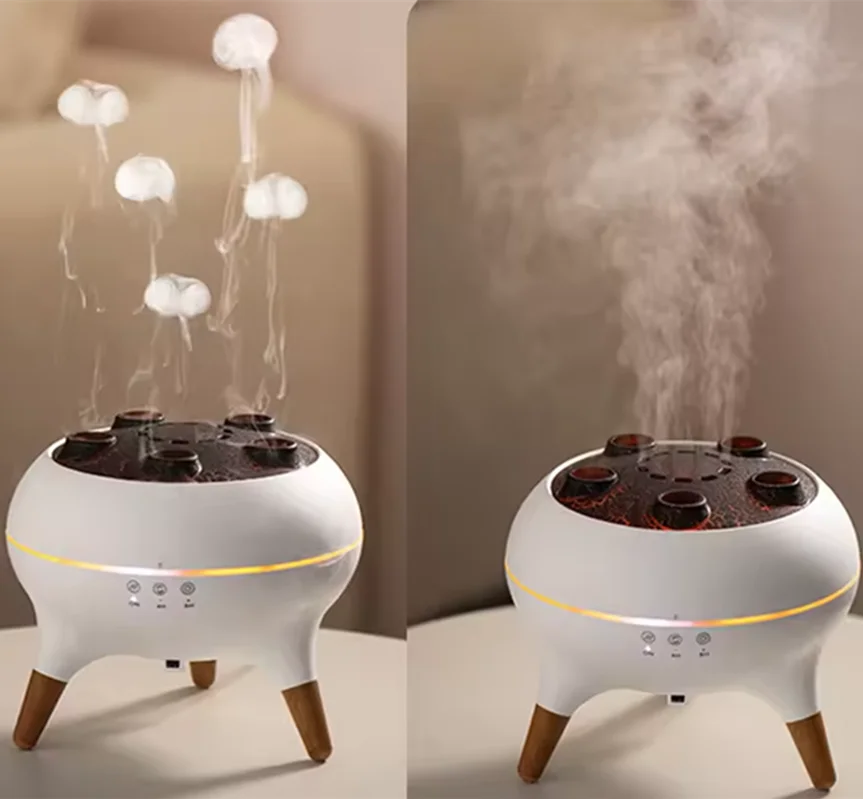 Jellyfish Air Humidifier 250ml Essential Oil Diffuser Remote Control With 7 Colorful Night Lights