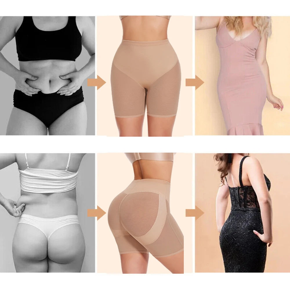 Butt Lifting Shaping Shorts Women High Waist Mesh Breathable Shaping Panties