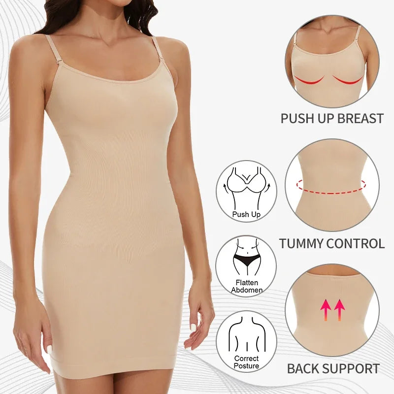 Full Slips Under Dresses Tummy Control New Invisible Belly Contraction