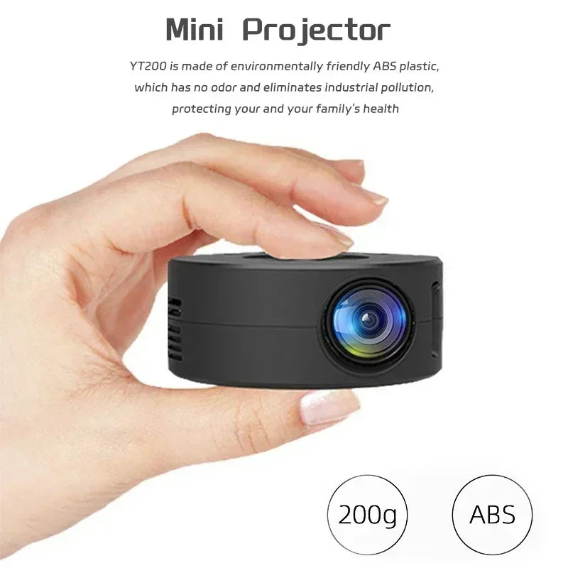 YT200 Portable Mini LED Smart Multimedia Projection Device LCD Display