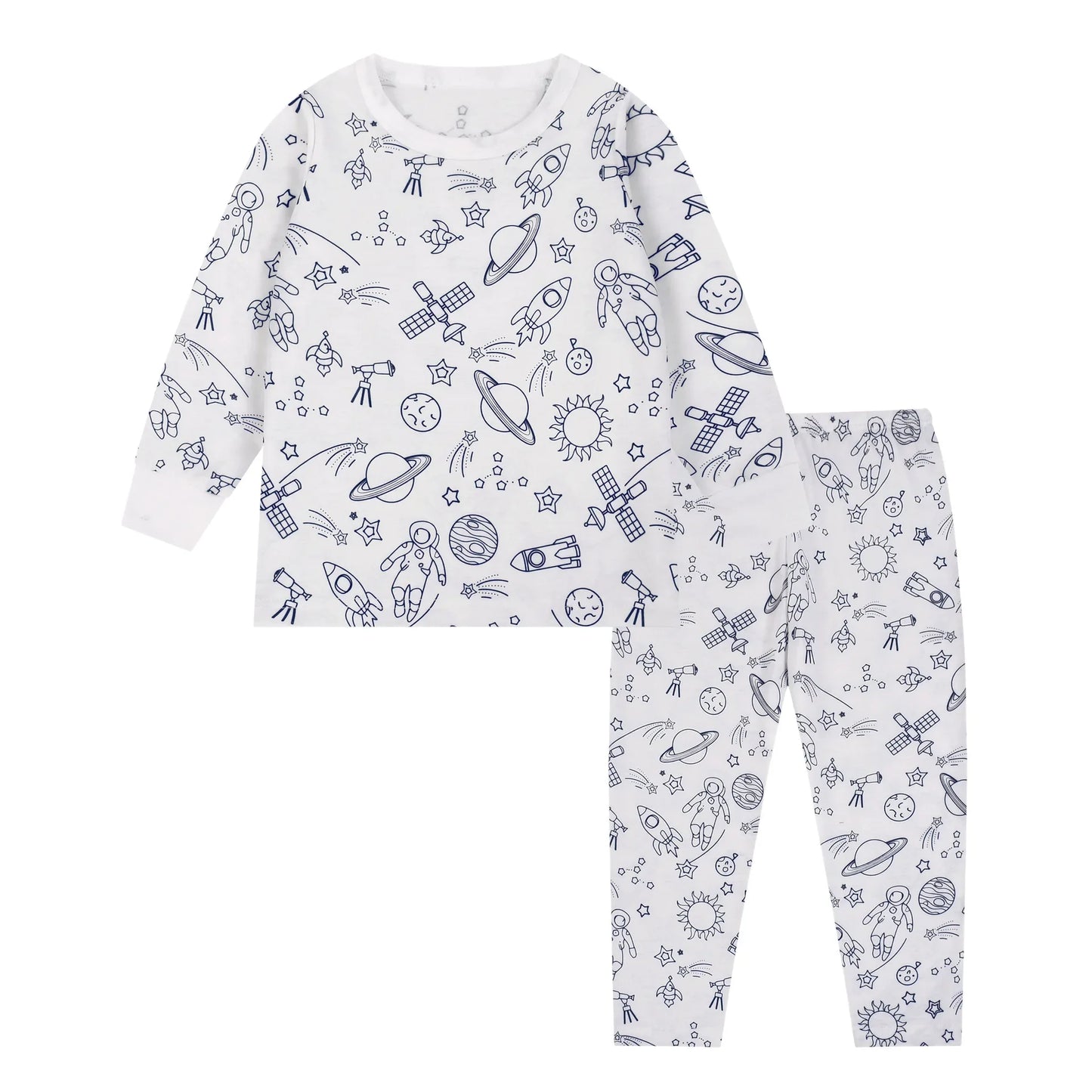 DIY Colour-In Christmas Pyjama Set – Kids Two-Piece (Without Painting Pens)