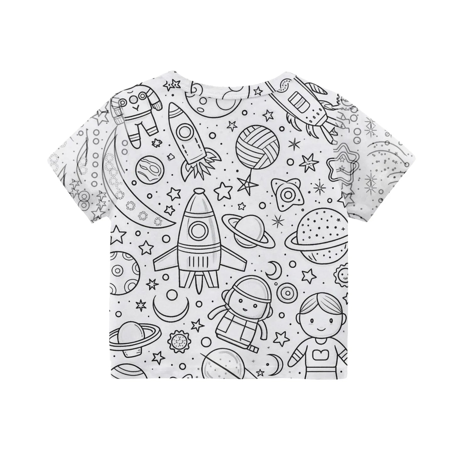Colour-In Kids Pyjama Set – T-Shirt & Shorts (No Pens Included)