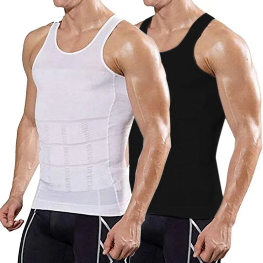 Men’s Compression Shirt – Body Shaper Vest , Abdomen Slimming & Posture Support