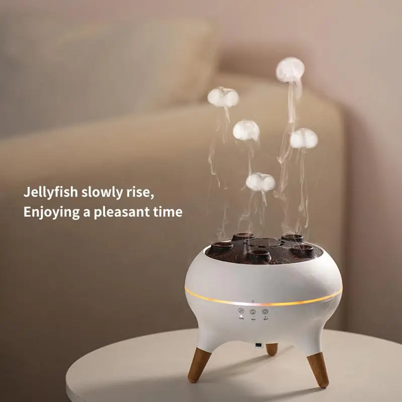 Jellyfish Air Humidifier 250ml Essential Oil Diffuser Remote Control With 7 Colorful Night Lights