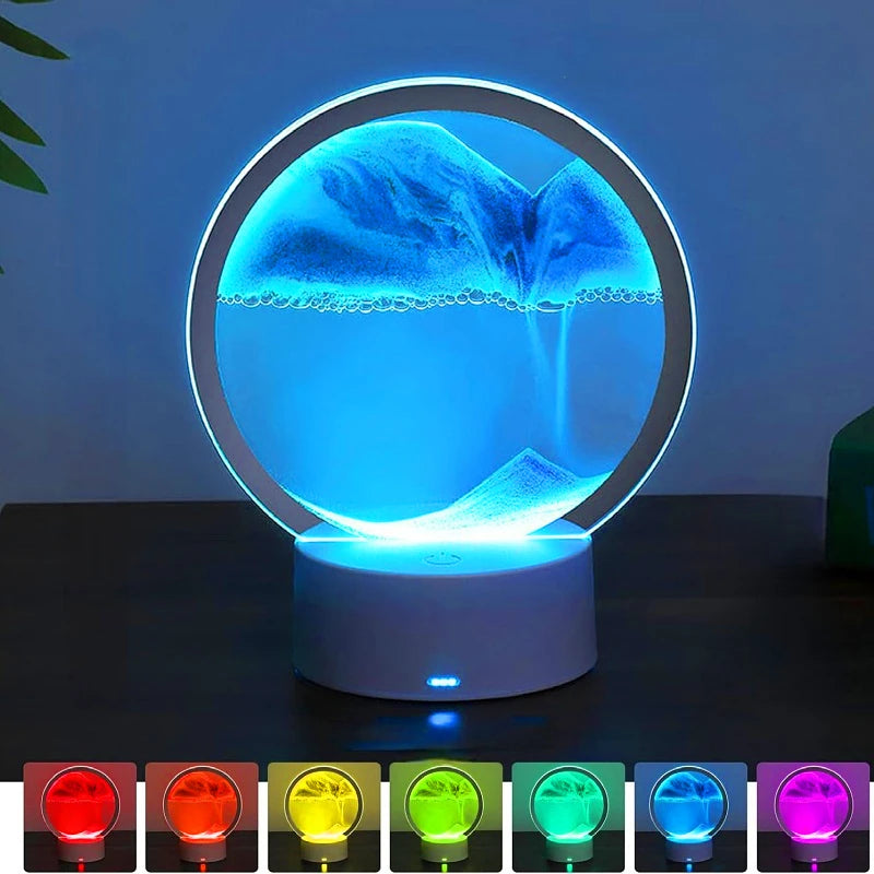 Lamp quicksand painting 3D three-dimensional night lamp table top