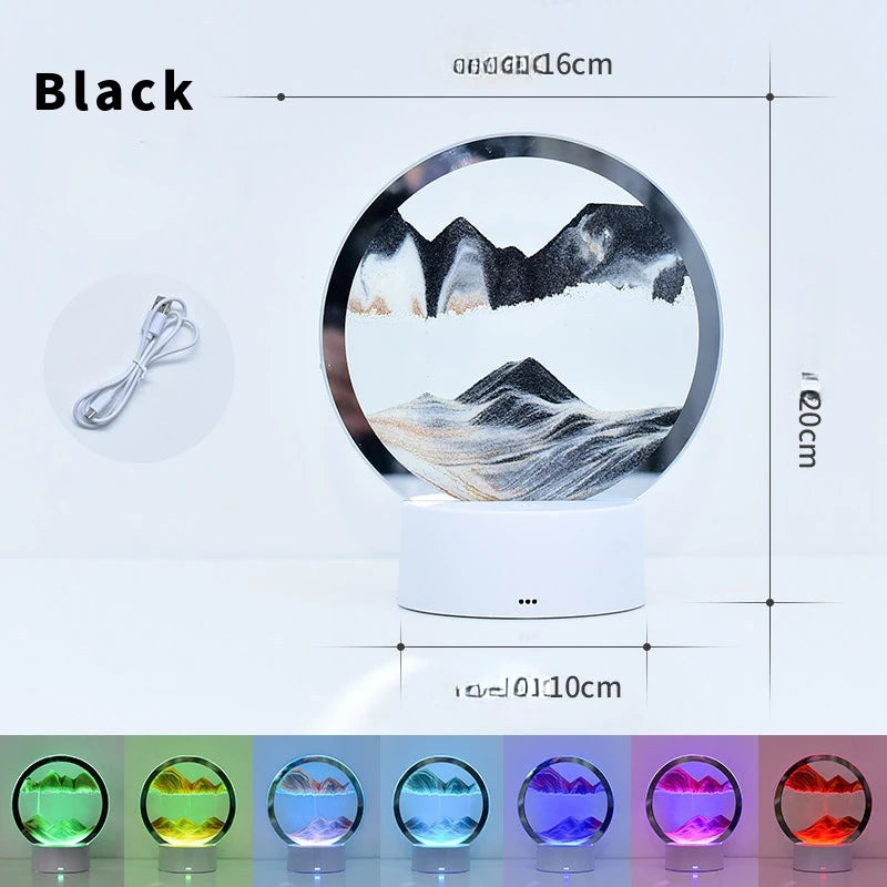 Lamp quicksand painting 3D three-dimensional night lamp table top