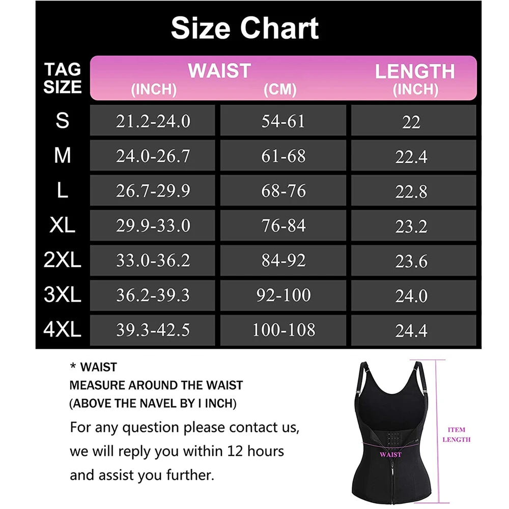 Postpartum Waist Trainer Shapewear – Zipper & Hook Vest for Tummy Recovery & Back SupportAdjustable Strap Hourglass
