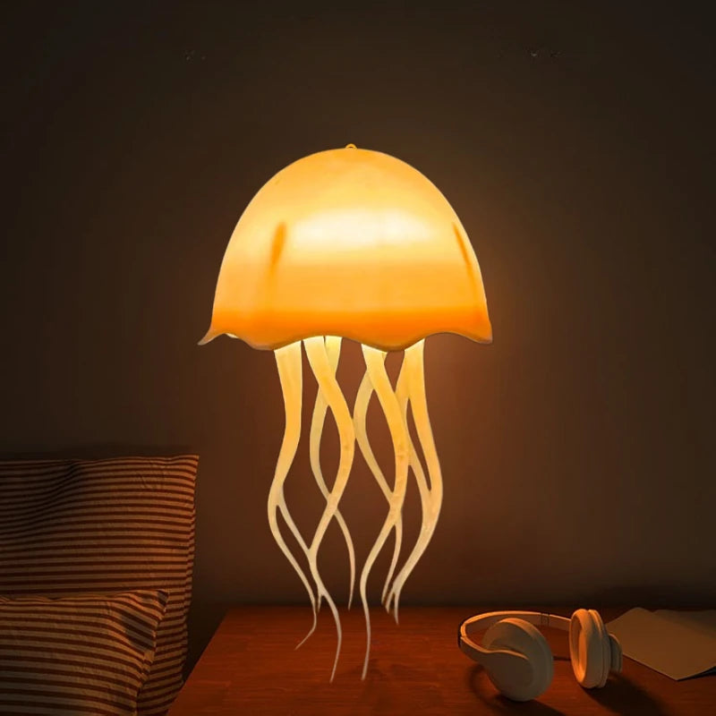 Full color gradient sound controlled jellyfish small night lamp floating