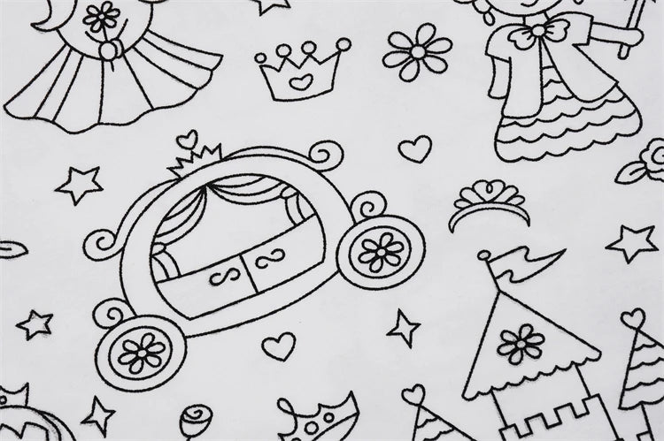 DIY Colour-In Kids Pyjama Party Set – Two-Piece Boys Gils (Without Painting Pens)