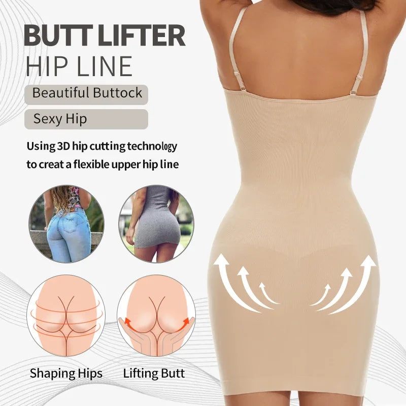 Full Slips Under Dresses Tummy Control New Invisible Belly Contraction