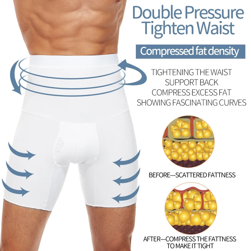 Men's Tummy Control Compression Shorts – Belly Slimming Shapewear for Fitness & Everyday Wear