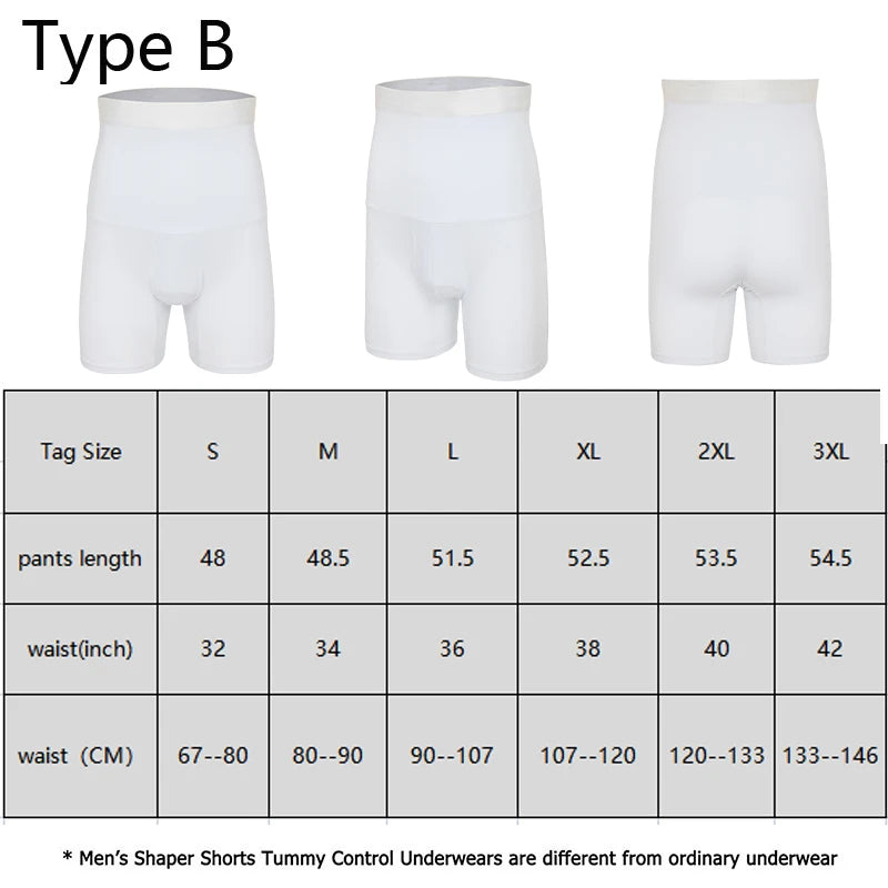 Men's Shaper Shorts – Slimming Waist Trainer Compression Underwear
