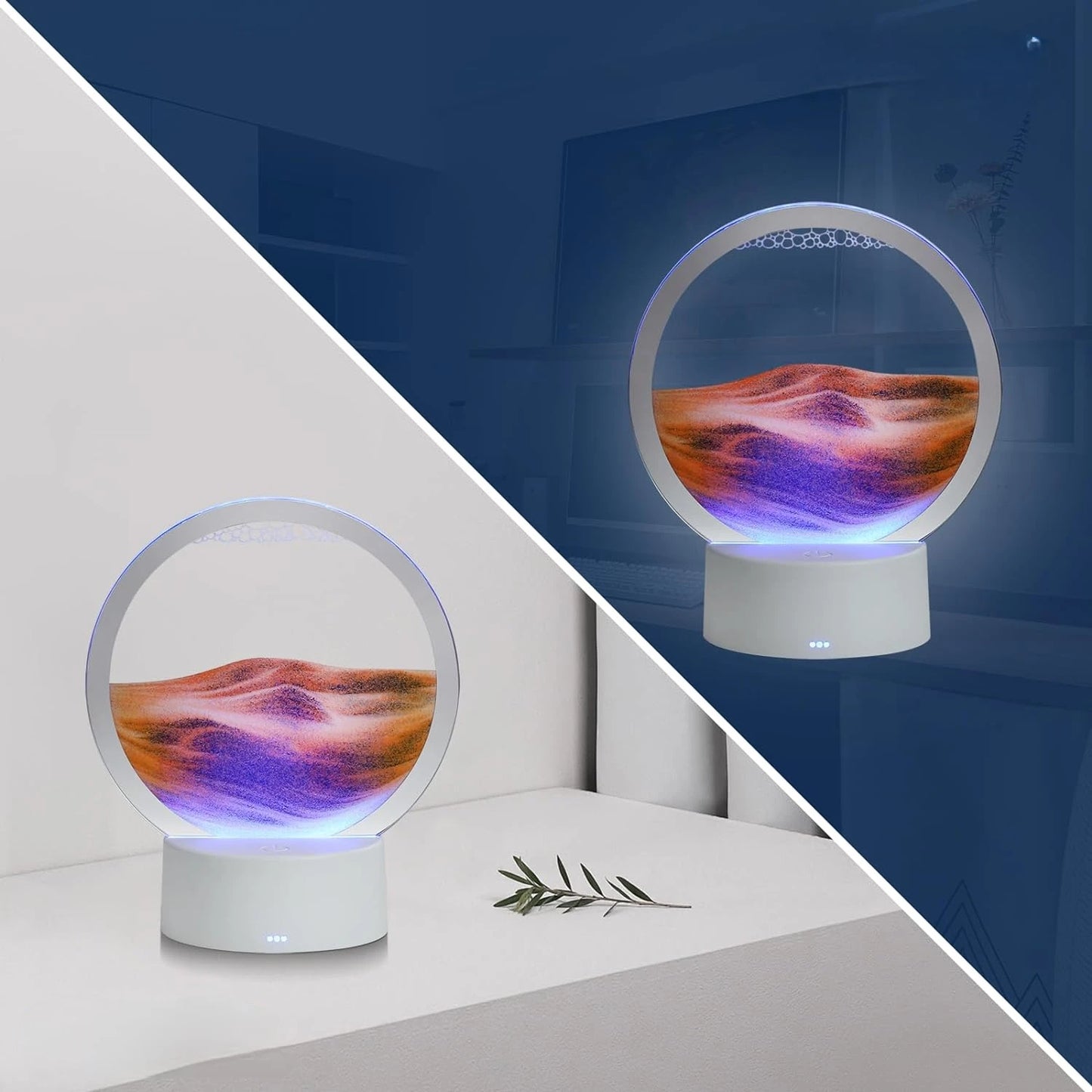 Lamp quicksand painting 3D three-dimensional night lamp table top