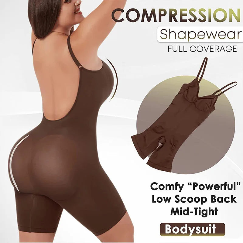 Low Back Bodysuit Shapewear – Thigh Slimmer & Butt Lifter