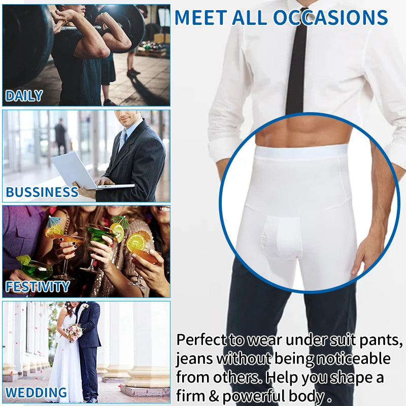 Men's Tummy Control Compression Shorts – Belly Slimming Shapewear for Fitness & Everyday Wear