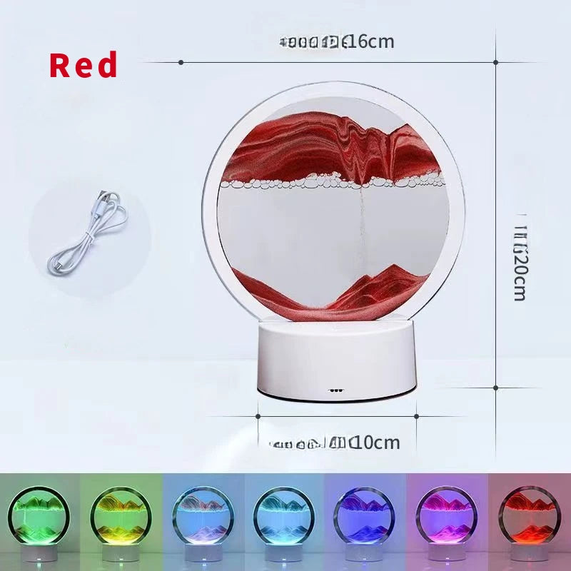 Lamp quicksand painting 3D three-dimensional night lamp table top