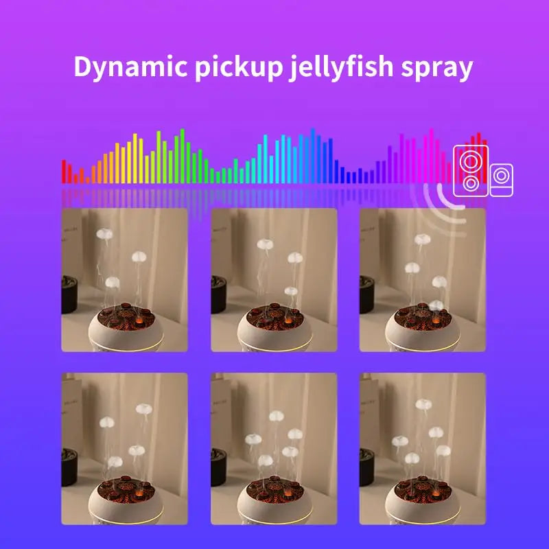 Jellyfish Air Humidifier 250ml Essential Oil Diffuser Remote Control With 7 Colorful Night Lights