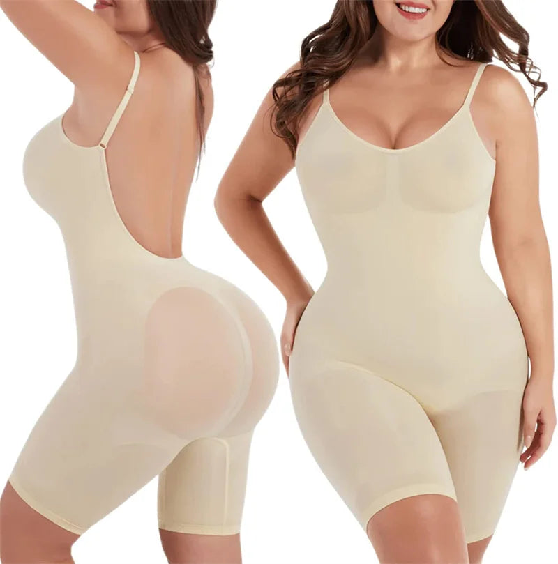 Low Back Bodysuit Shapewear – Thigh Slimmer & Butt Lifter