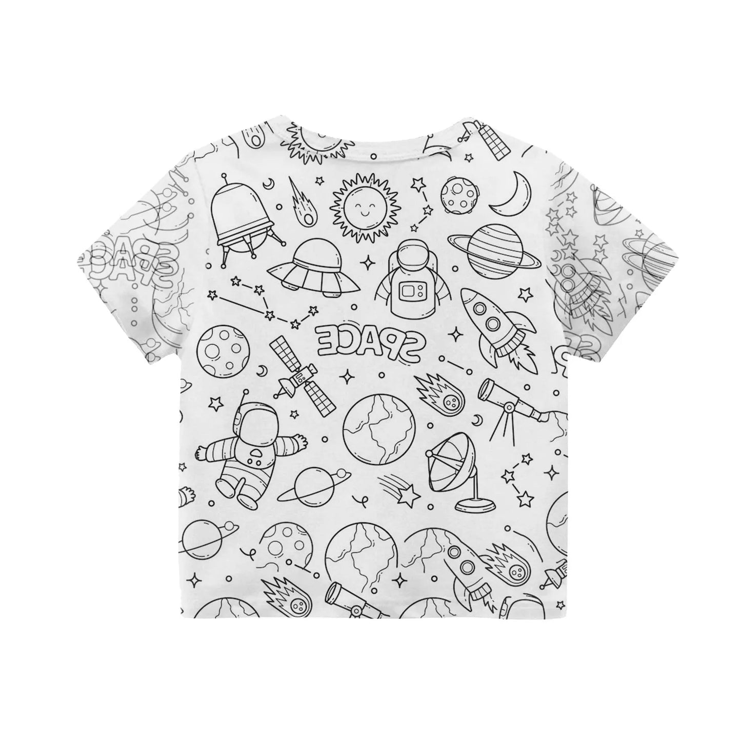 Colour-In Kids Pyjama Set – T-Shirt & Shorts (No Pens Included)