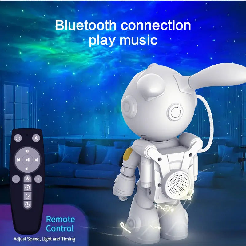 Astronaut Starry Sky Projection Light Decoration Atmosphere Small Night Light Plug in with Remote Control