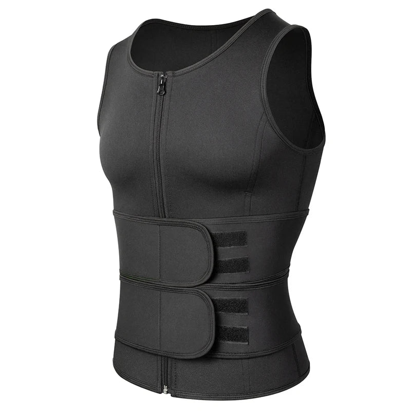 Men Body Shaper Waist Sauna Suit Sweat Vest Slimming Fat Burner Tank Tops