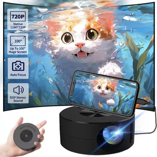 YT200 Portable Mini LED Smart Multimedia Projection Device LCD Display
