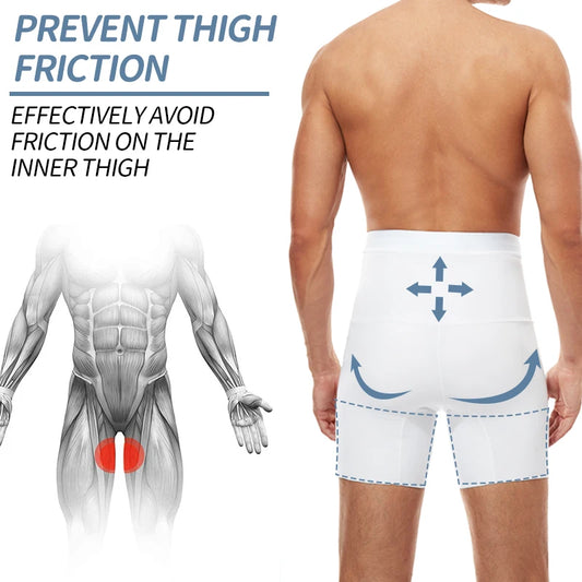 Men's Tummy Control Compression Shorts – Belly Slimming Shapewear for Fitness & Everyday Wear