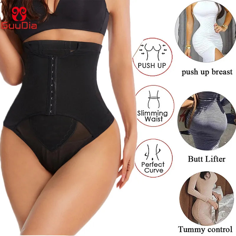 High Waist Tummy Control Thong – Butt Lifter Seamless Shapewear