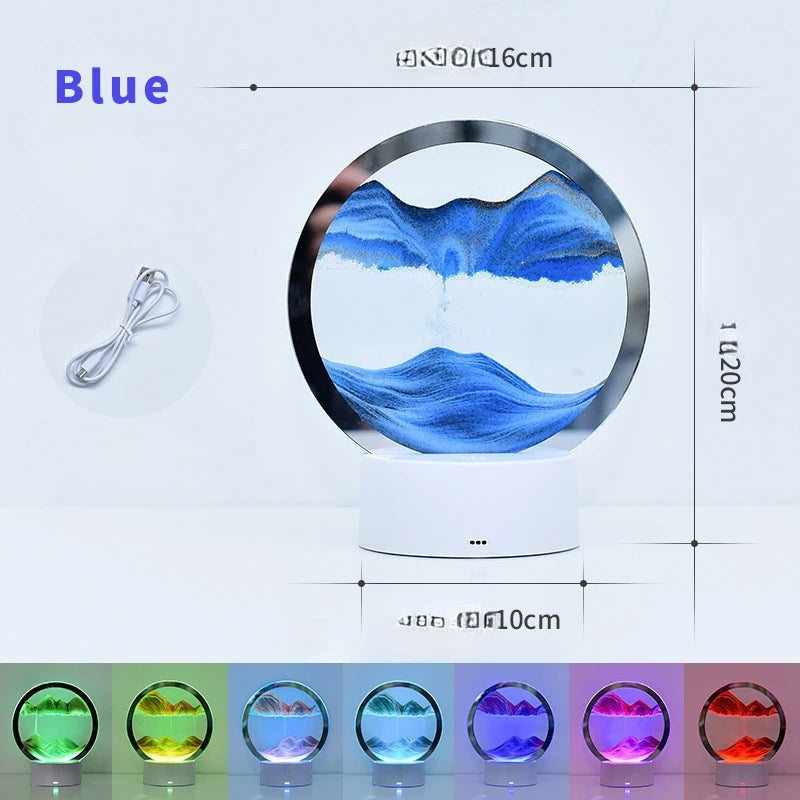 Lamp quicksand painting 3D three-dimensional night lamp table top