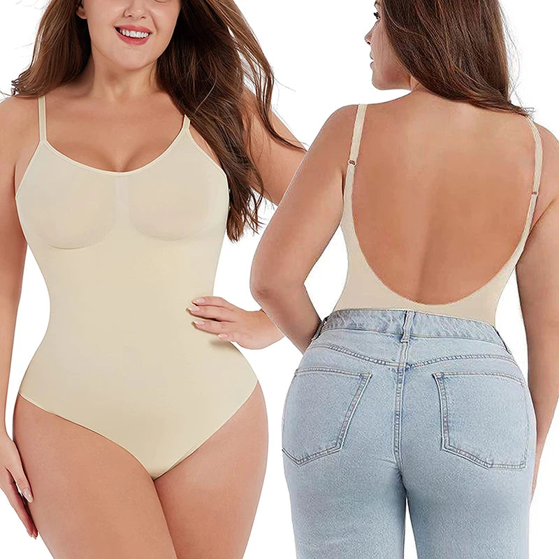 Low Back Bodysuit Shapewear – Thigh Slimmer & Butt Lifter