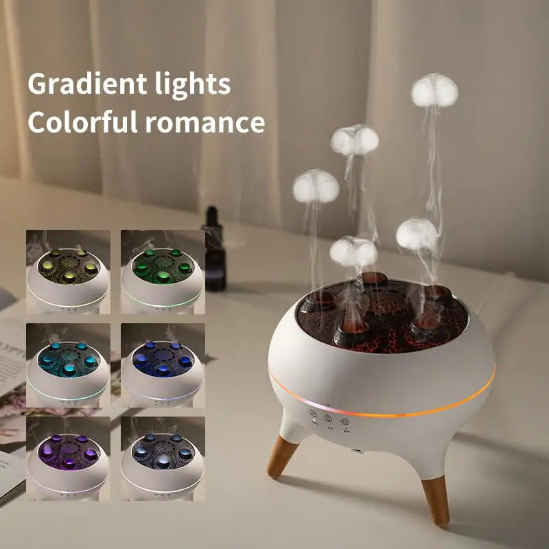 Jellyfish Air Humidifier 250ml Essential Oil Diffuser Remote Control With 7 Colorful Night Lights