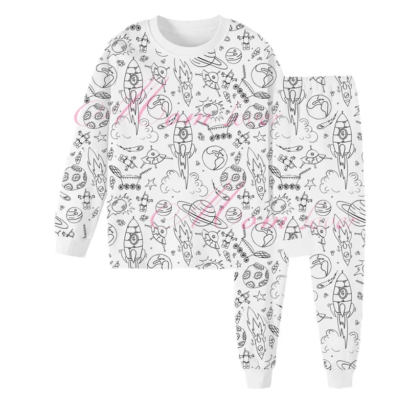 DIY Color-In Pajamas  Kid Crafts For Kids Boys Girls (Without Painting Pens)