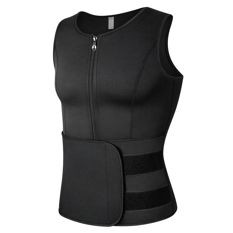 Men Body Shaper Waist Sauna Suit Sweat Vest Slimming Fat Burner Tank Tops