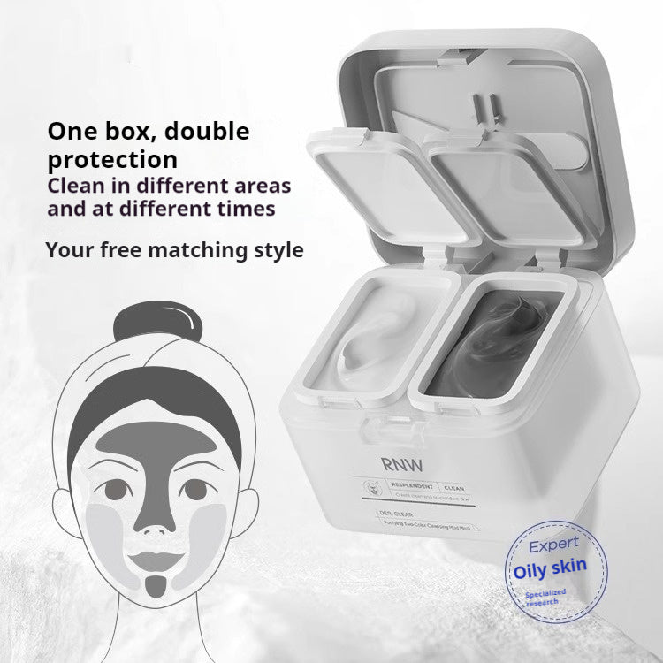 Two‑Color Clay Mask Set – Deep Clean & Hydrate Facial Treatment