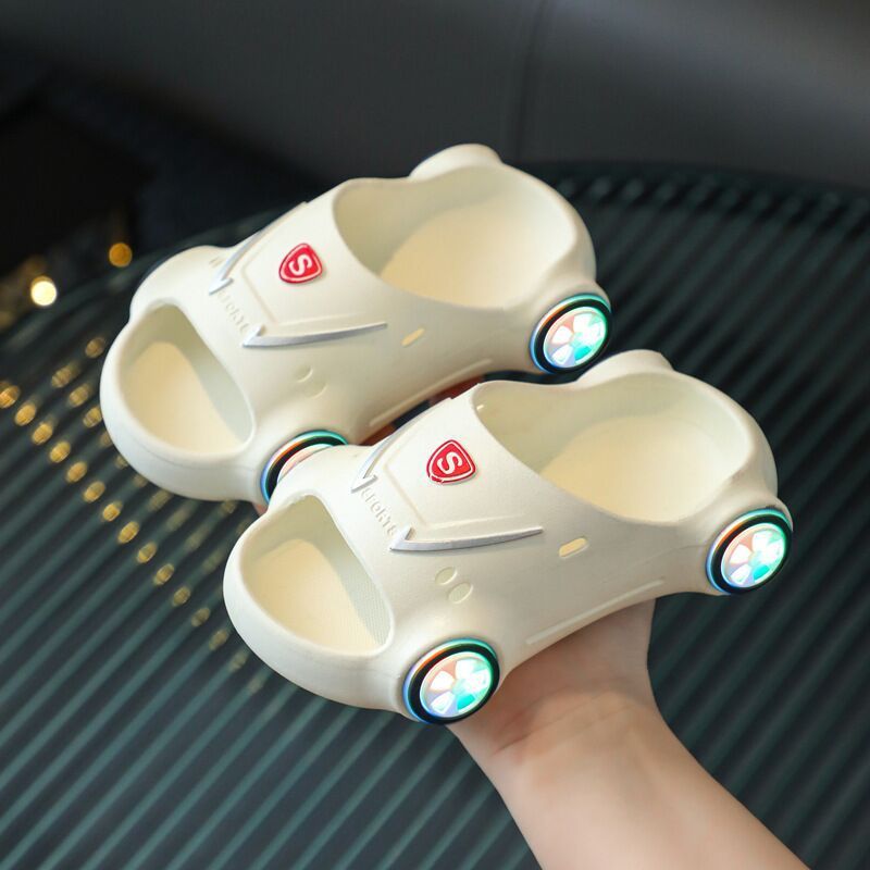 ✨ Light-Up & Fun Shoes – All $29.90  Slippers Cartoon Car Sandals  Anti Slip Boys Girls Luminous Slippers Summer Beach Shoes