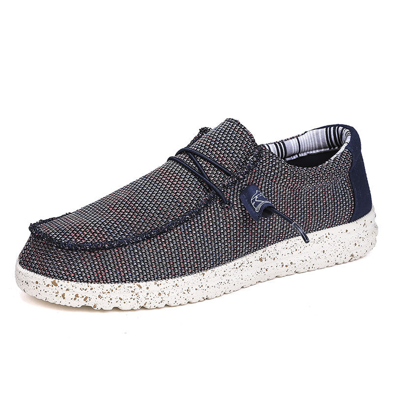 Men's Breathable Canvas Lace-Up Sneakers