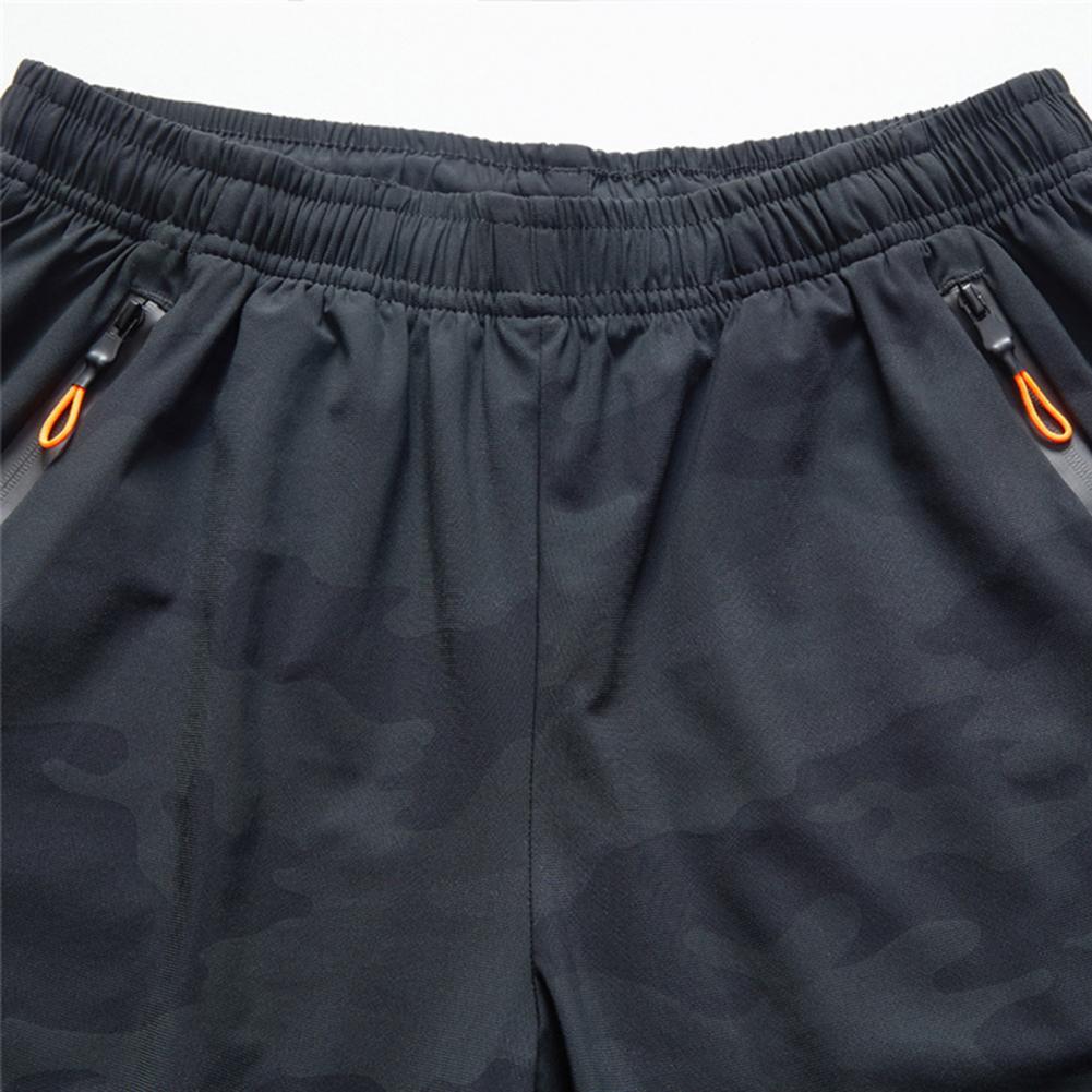 Summer Ice Silk Cropped Trousers Men's Sports Casual Pants Quick-drying 7-point Library Men