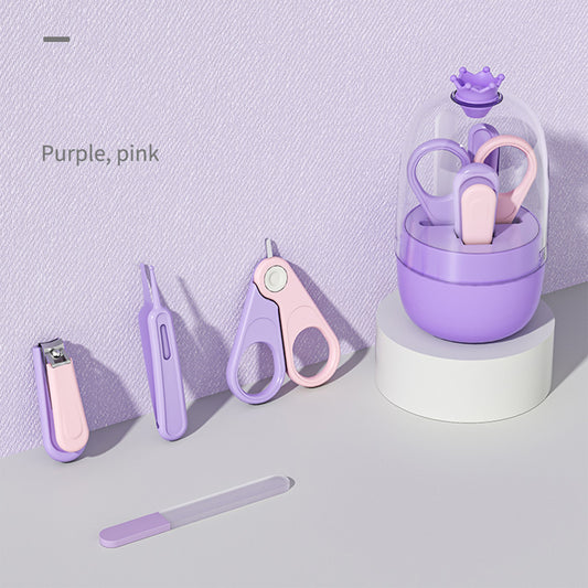 Baby Nail Kit, 4-in-1 Baby Nail Care Set With Cute Case, Baby Nail Clippers, Scissors, Nail File & Tweezers, Baby Manicure Kit And Pedicure Kit For Newborn, Infant, Toddler