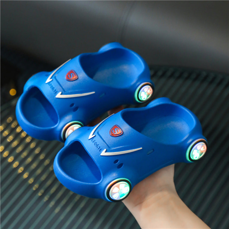 ✨ Light-Up & Fun Shoes – All $29.90  Slippers Cartoon Car Sandals  Anti Slip Boys Girls Luminous Slippers Summer Beach Shoes