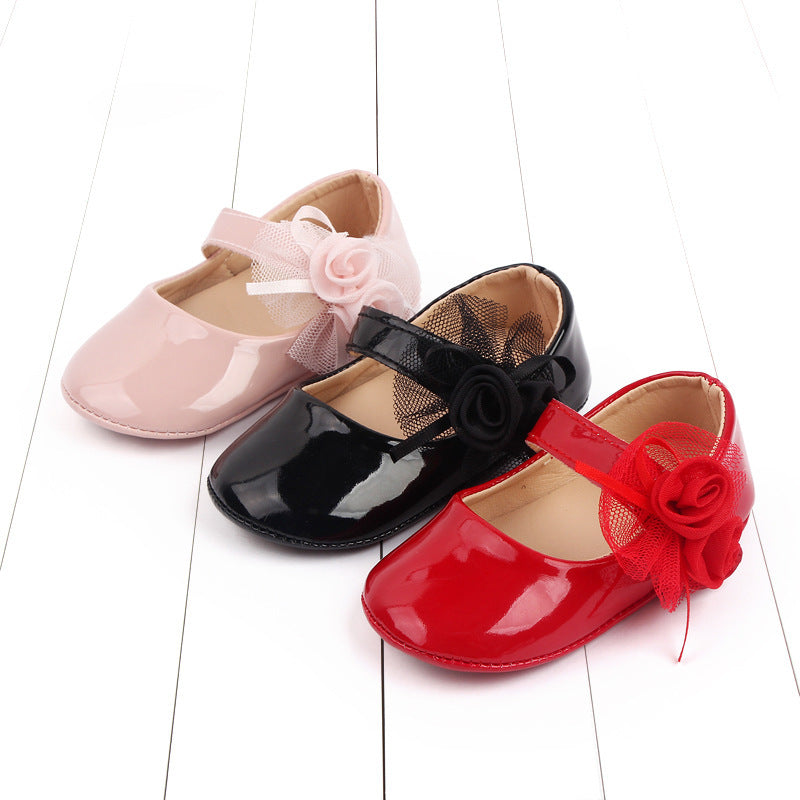 Baby Girl Spring And Summer New Shallow Mouth Patent Leather Soft Bottom Toddler Shoes