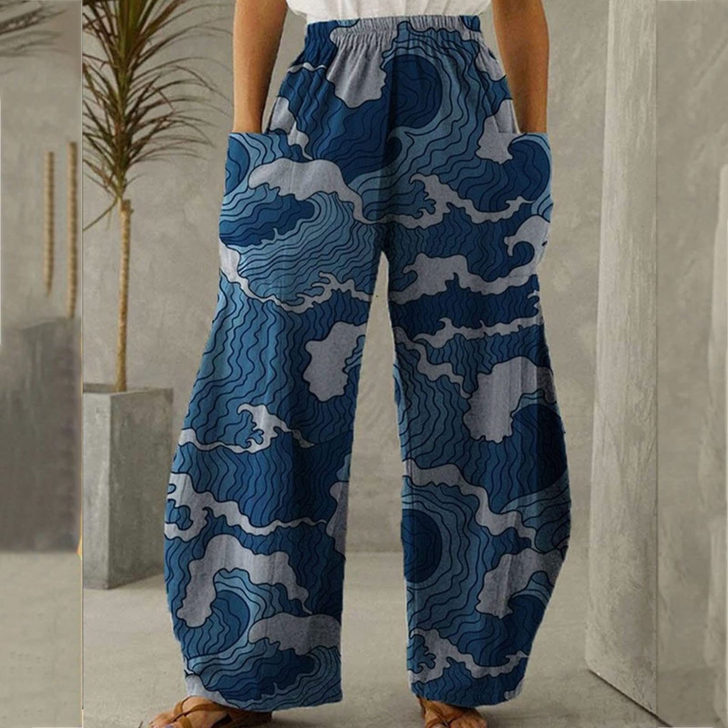 Women's Loose Casual Straight-leg Wide-leg Pants