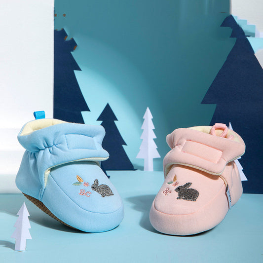 Men's And Women's Baby Plus Velvet Thickened Warmth-proof Front Shoes