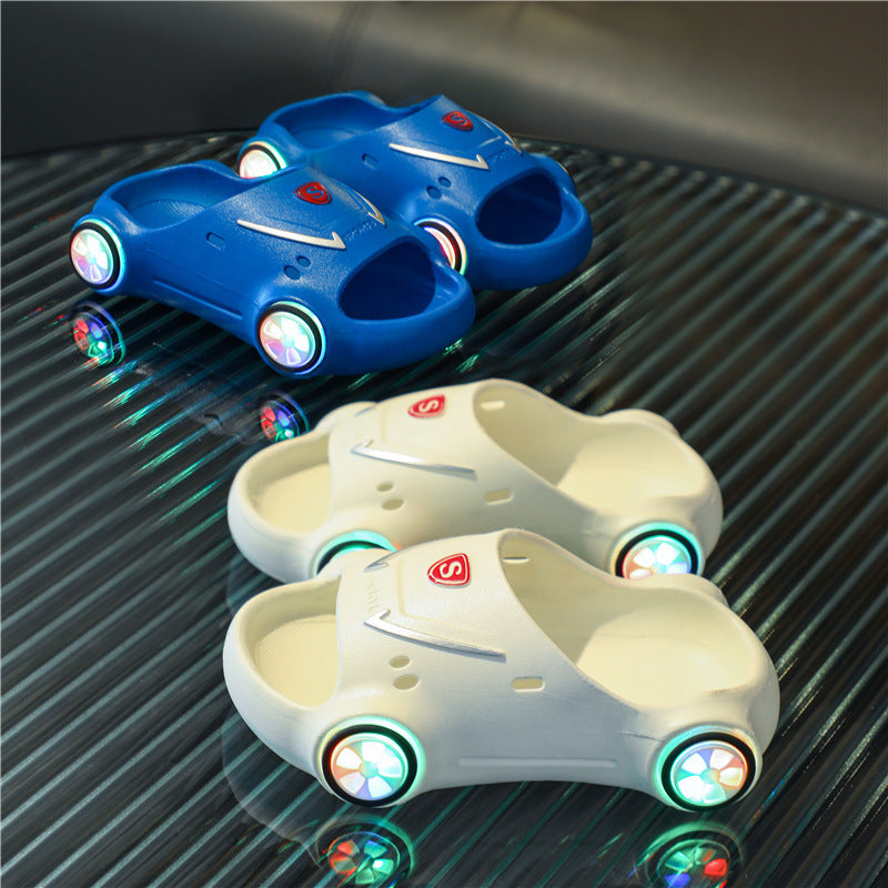 ✨ Light-Up & Fun Shoes – All $29.90  Slippers Cartoon Car Sandals  Anti Slip Boys Girls Luminous Slippers Summer Beach Shoes